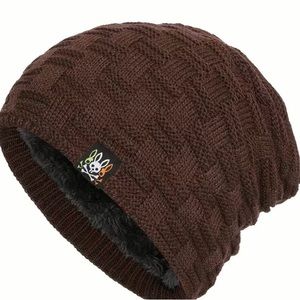 Psycho, bunny beanie, brown with black fur